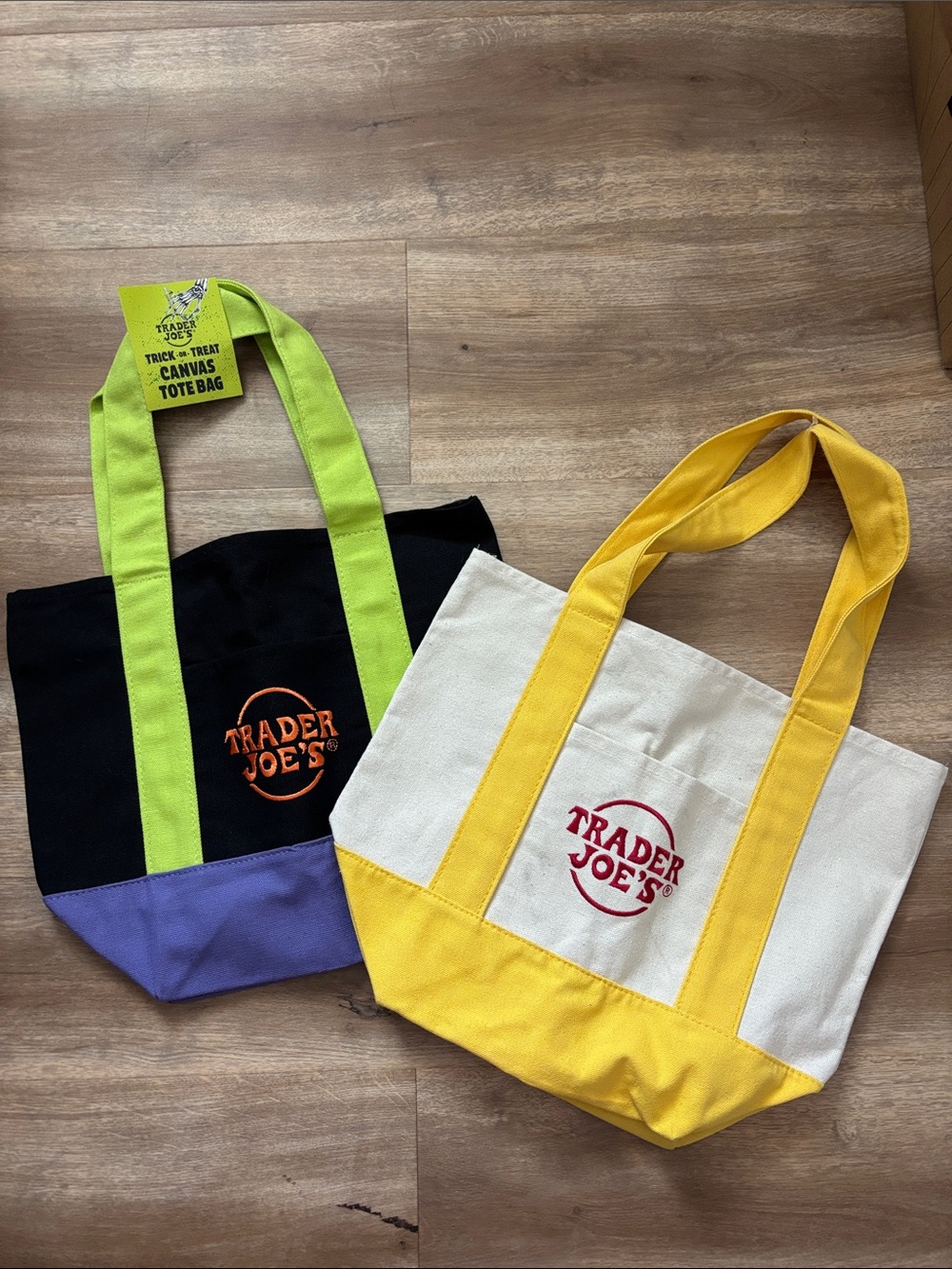 Trader Joe’s Yellow & White Canvas Tote Bag (mini)